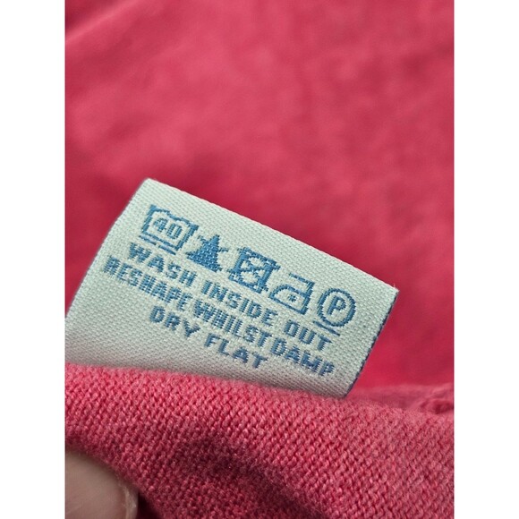 ALK Women's 14 Boden Pink‎ & Orange Button Front Cotton Blend Cardigan Sweater - Picture 8 of 8